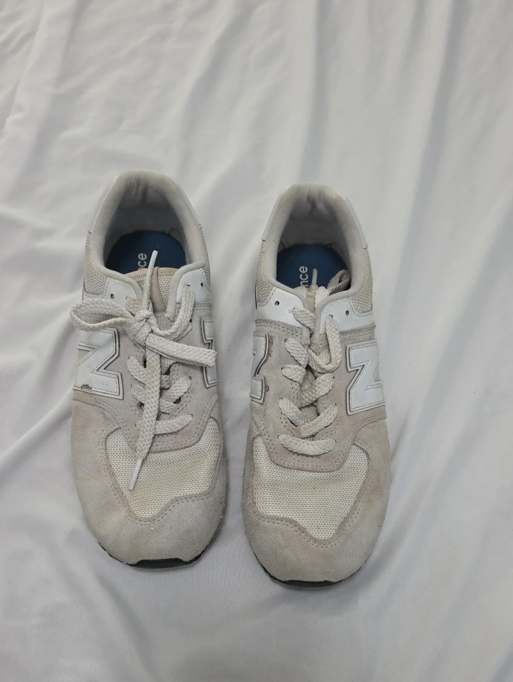 💥5 For $20 New Balance White & Light Gray Sneakers